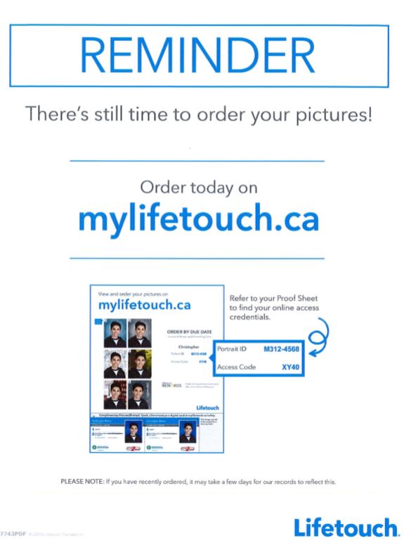 Lifetouch Reminder